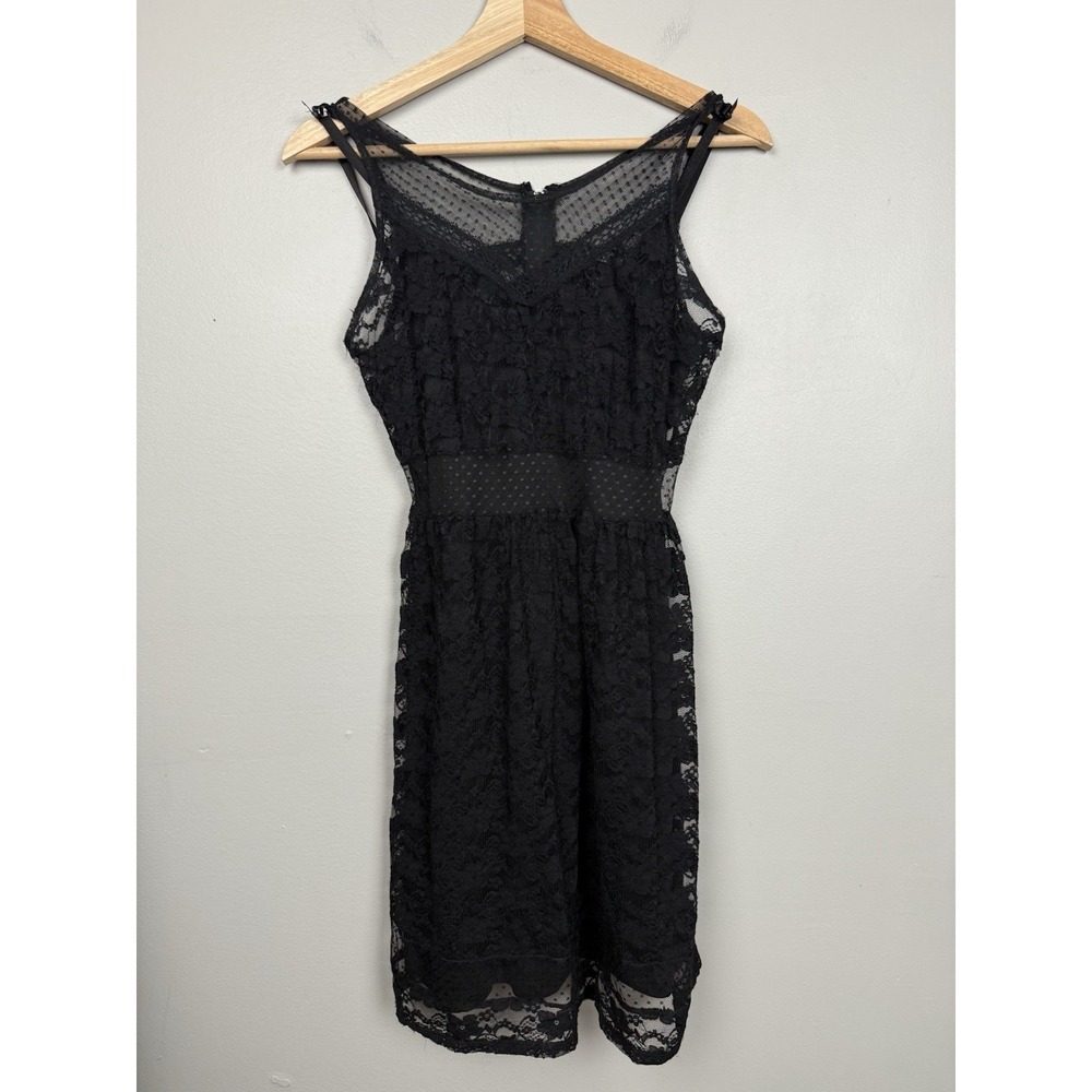 Royal Bones Daang Goodman Black Lace Dress‎ Whimsigoth Dark Romantic Mesh Y2K Sm